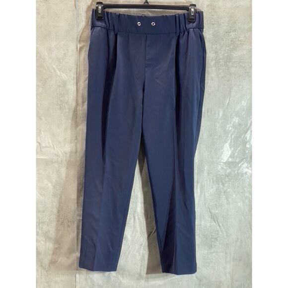 ATM Women's Navy Anthony Thomas Melillo Twill Pull-On Pants SZ M - Picture 1 of 11